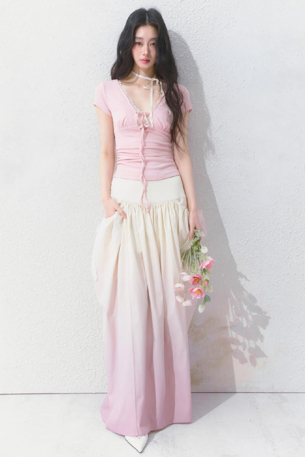 Gradient Long Skirt