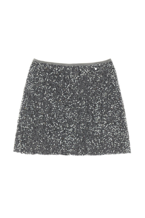 Gray Sequin Fashion Short Skirt - My Store