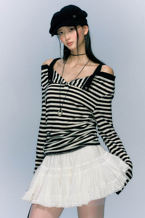 Striped Long Sleeve Top - My Store