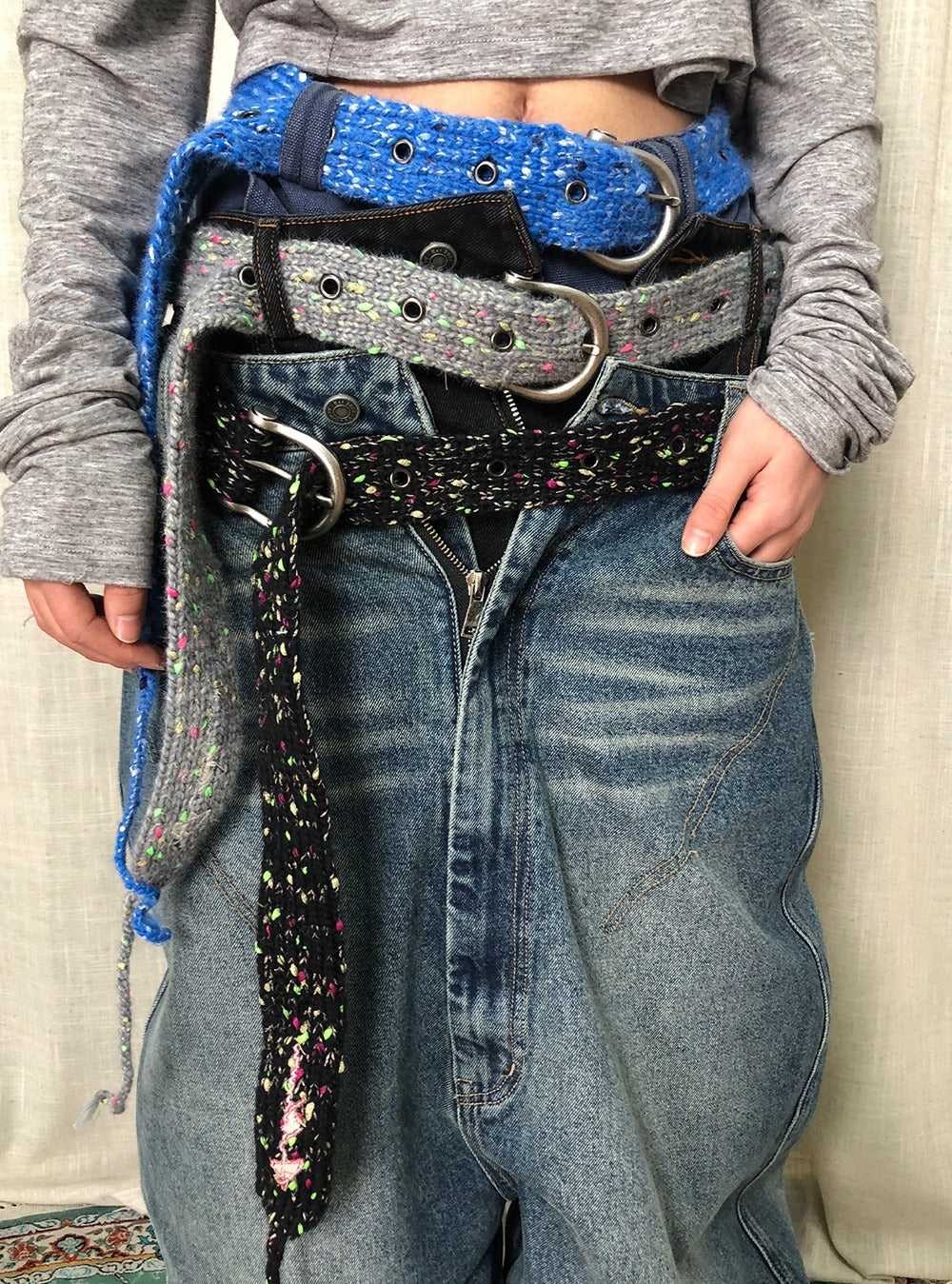 Patterned Knit Belt (3color)