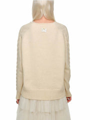 Suede V-neck Loose Sweater - My Store