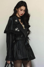 Retro PU Leather Loose Jacket - My Store