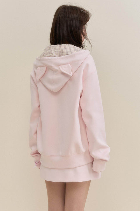 Pink Hooded Ears Cherub Sweatshirt - My Store