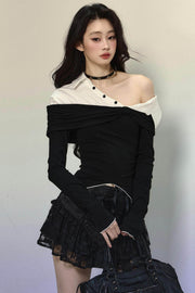 Sweet & Spicy Slim Fit Off-Shoulder Top - My Store