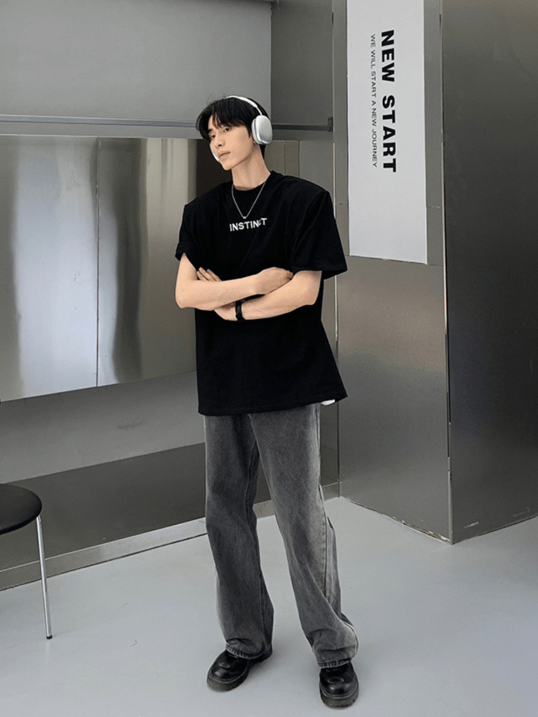 リラックスフィット ハーフスリーブTシャツ
