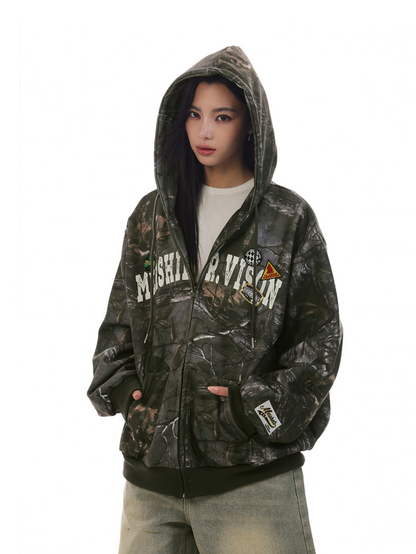 Camouflage Zip Hoodie
