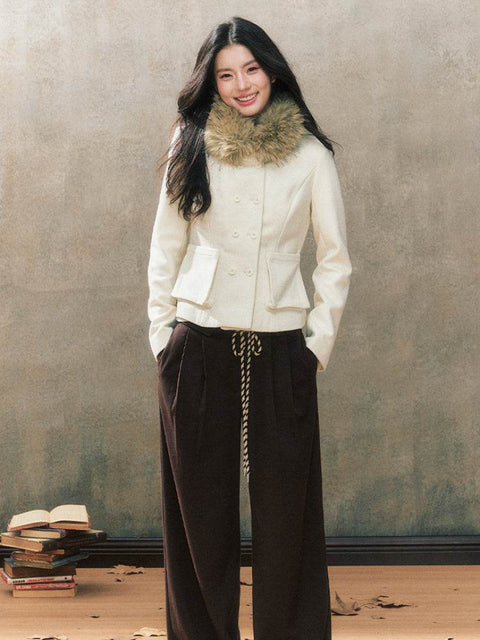 Fur Wool Coat - My Store