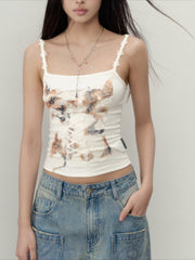 Lace Panel Camisole Top