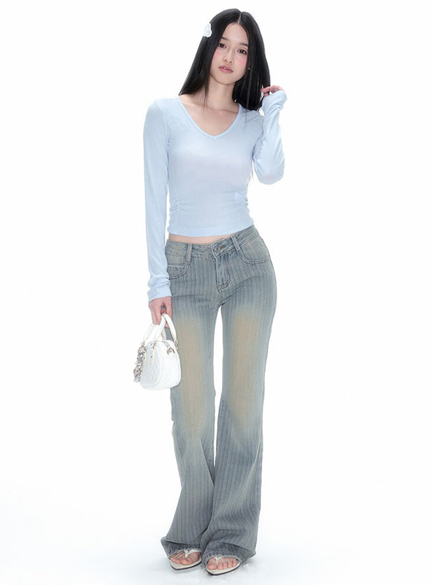 Lovelock Vertically Striped Jeans