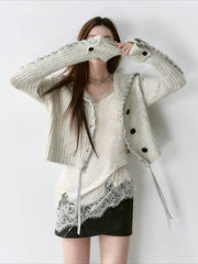 Via Pitti Alpaca Blend Knit Cardigan - My Store