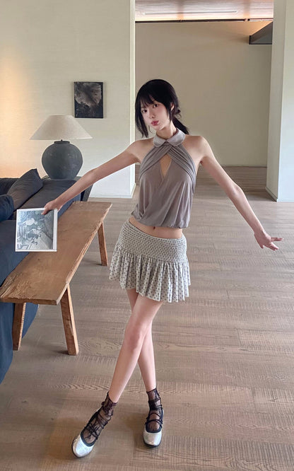 Soft Halter Collar Top