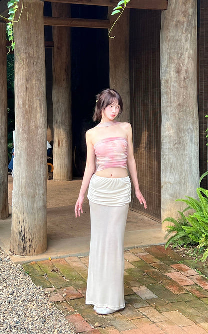 Draped Maxi Skirt