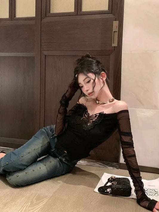 Butterfly Off Shoulder Top