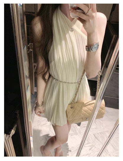Elegant Cross-Front Dress