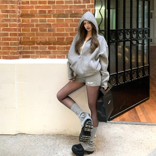Hooded Jacket & Shorts Set