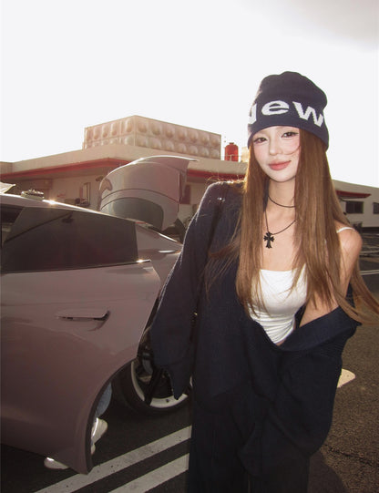 Navy Sweater & Pants Set
