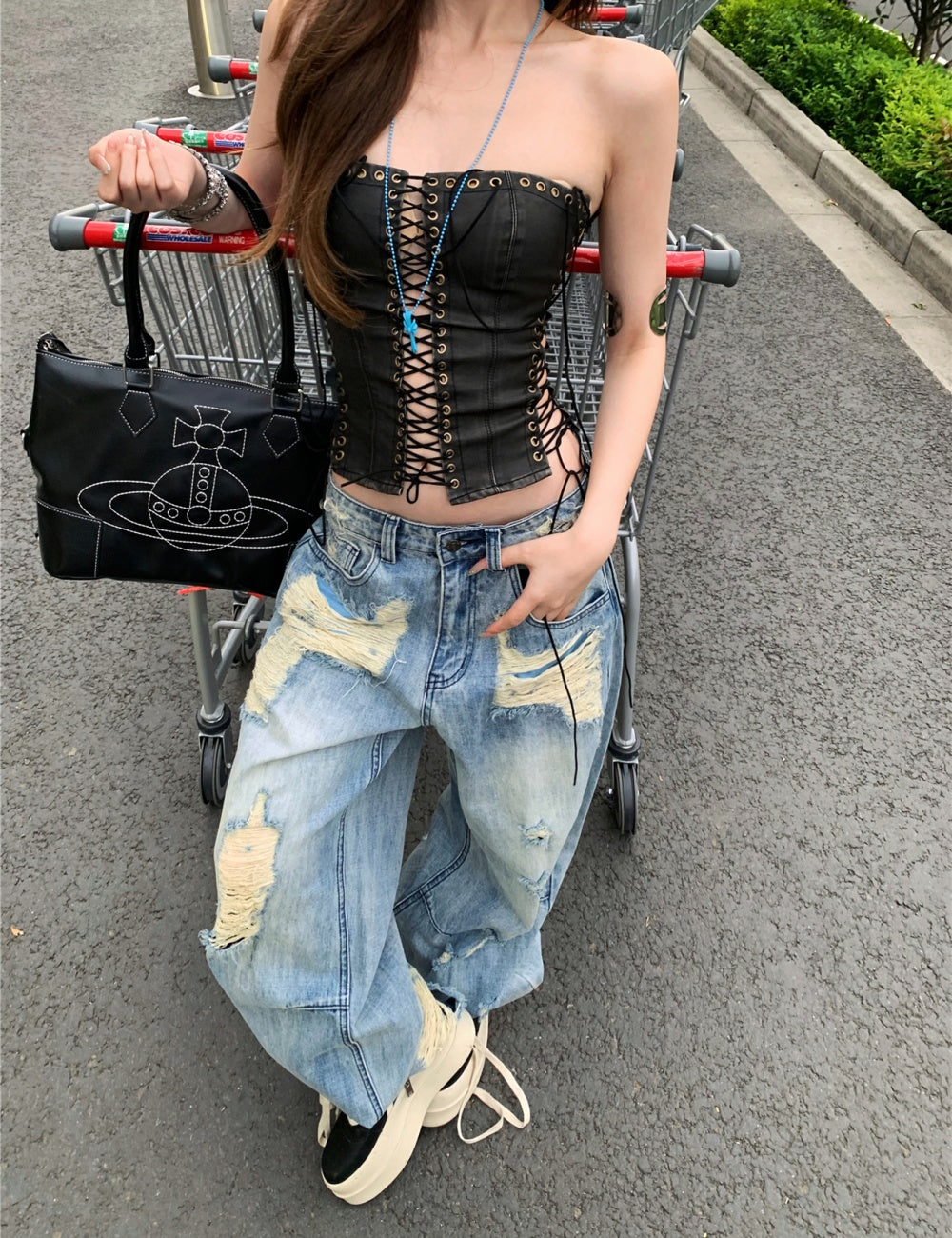 Oversized Ripped Jeans