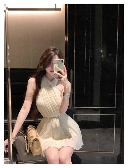 Elegant Cross-Front Dress
