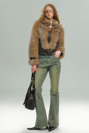 Belted Fur Coat - My Store