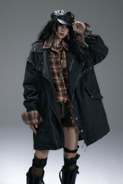 Oversized Moto Coat - My Store