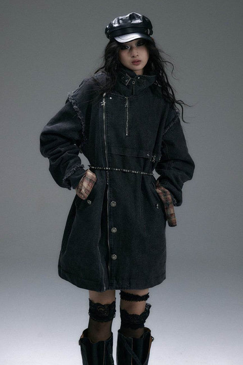 Oversized Moto Coat - My Store