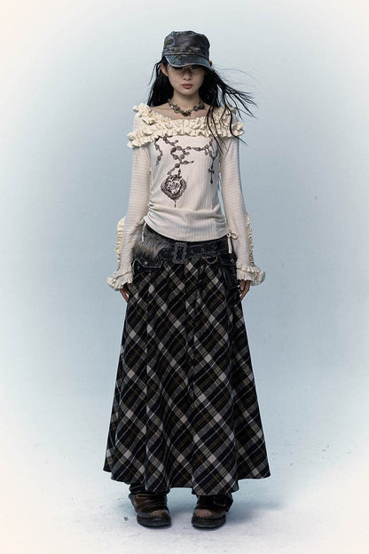 Plaid Maxi Skirt - My Store