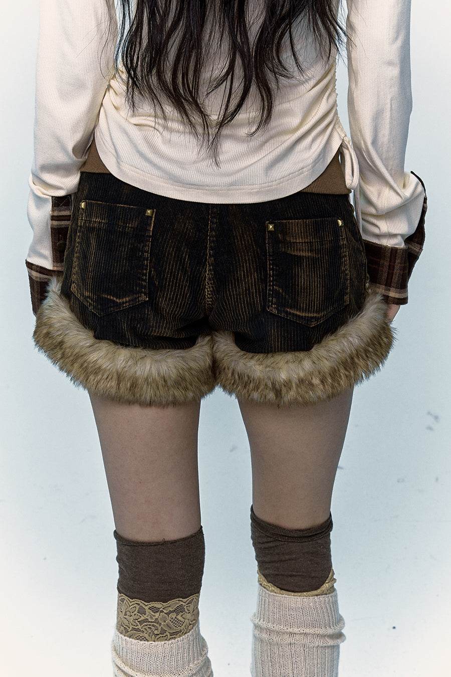 Fur A-Line Shorts - My Store