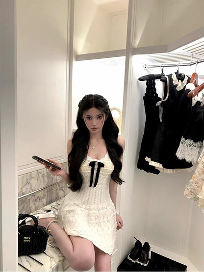 Knit Bow Camisole Dress