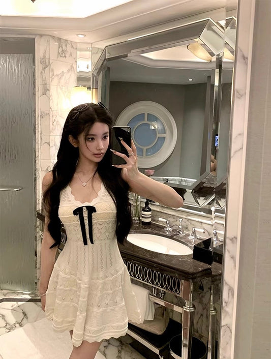 Knit Bow Camisole Dress