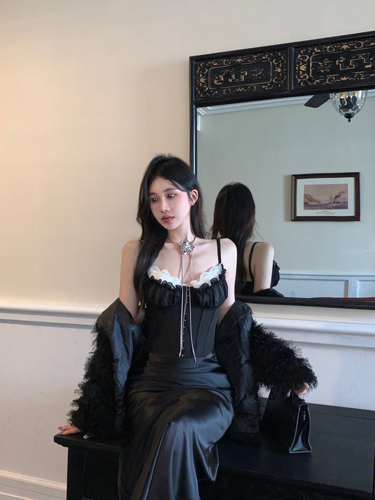 Black Corset & Skirt Set (2 PC)
