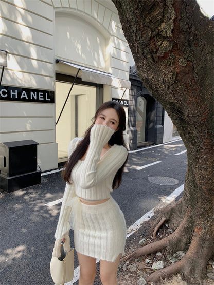 Knit Top & Skirt Fall Set