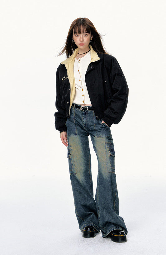 Currige Pocket Denim Cargo Pants
