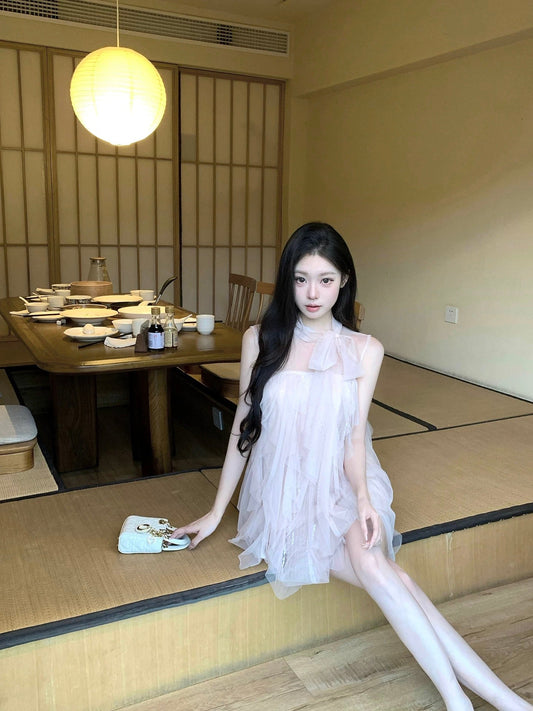 Tulle Dress with Bow