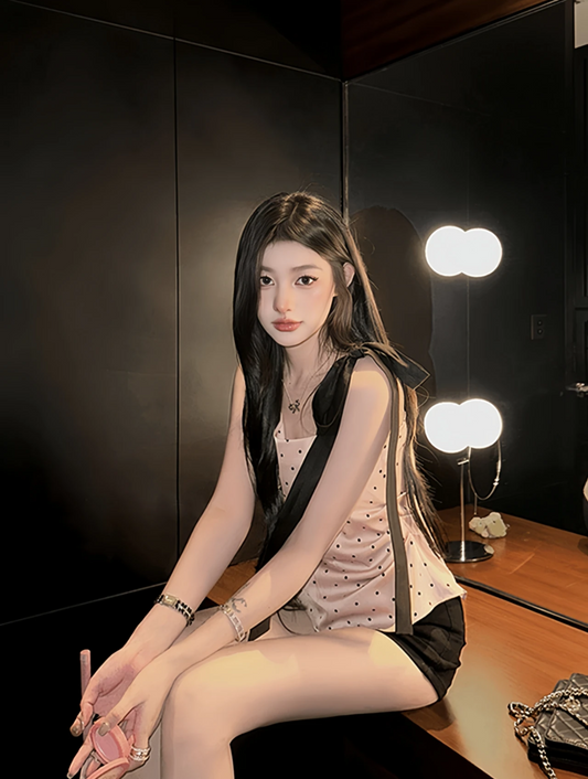 Polka Dot Silk Top