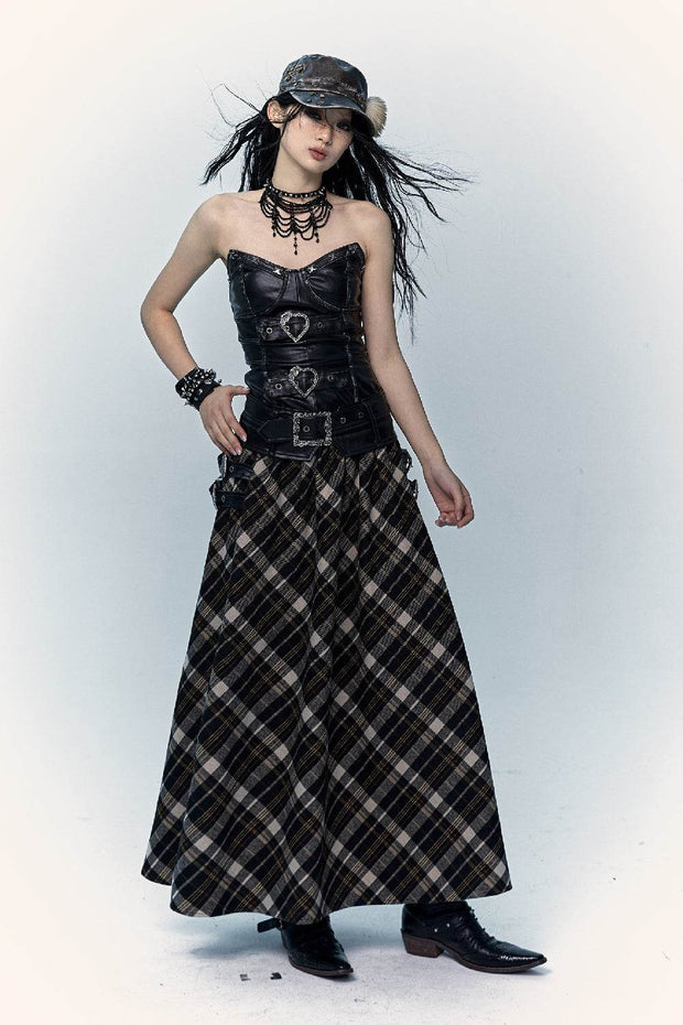 Plaid Maxi Skirt - My Store