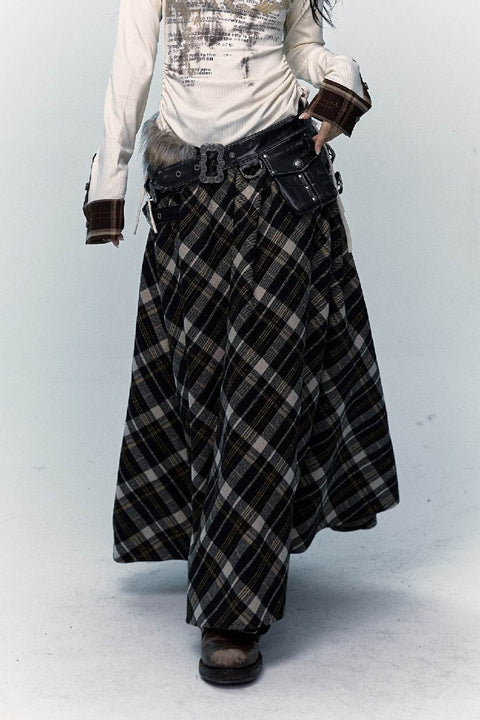 Plaid Maxi Skirt - My Store