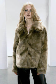 Glossy Fur Coat - My Store