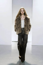 Glossy Fur Coat - My Store