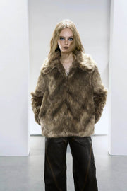 Glossy Fur Coat - My Store