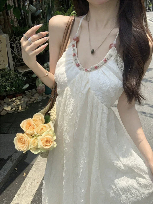 Beaded White Dress