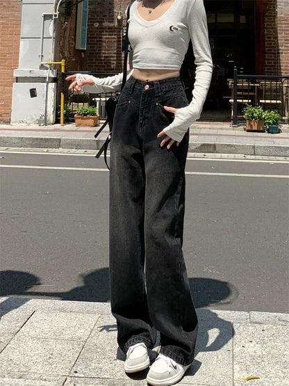 High Waist Black Jeans