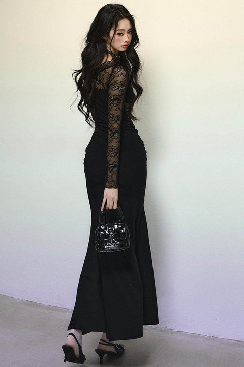 High-Quality Lace Evening Dress - My Store