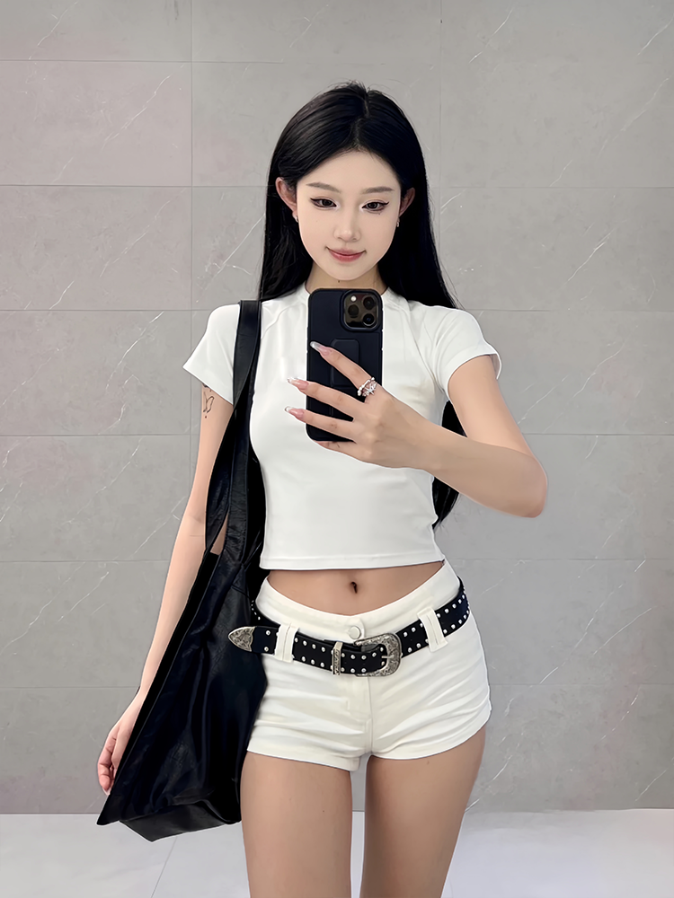 Matching Top & Shorts Belt Set
