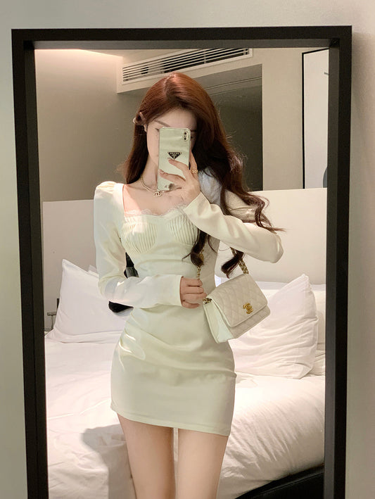 Lace Satin Dress