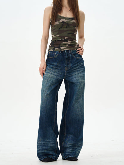 Classic Wide Leg Dark Wash Jeans