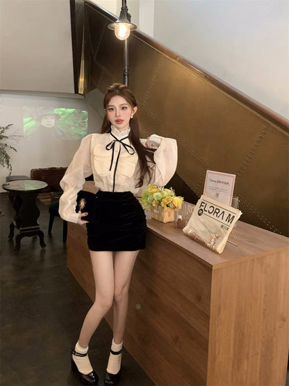 French High Neck Top