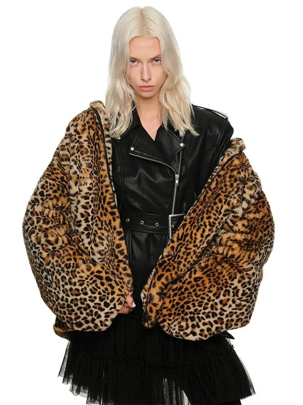 Vintage Leopard Faux Fur Quilted Coat - My Store