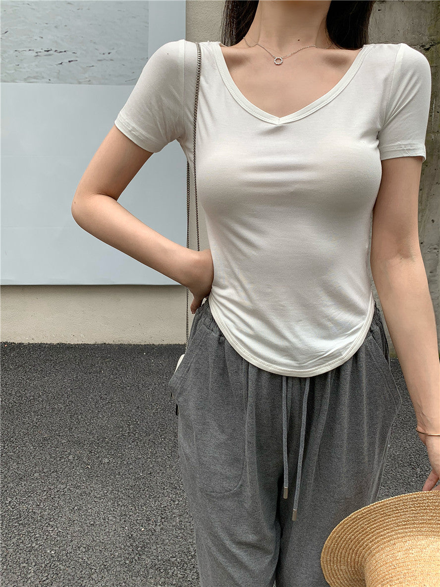 V-Neck Short Sleeve Top