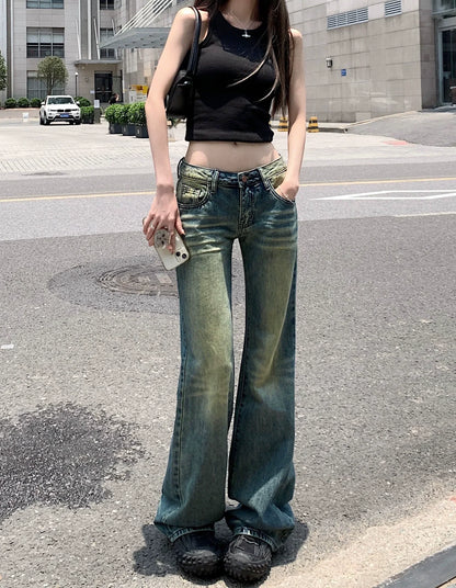 Fade Wash Low Rise Jeans