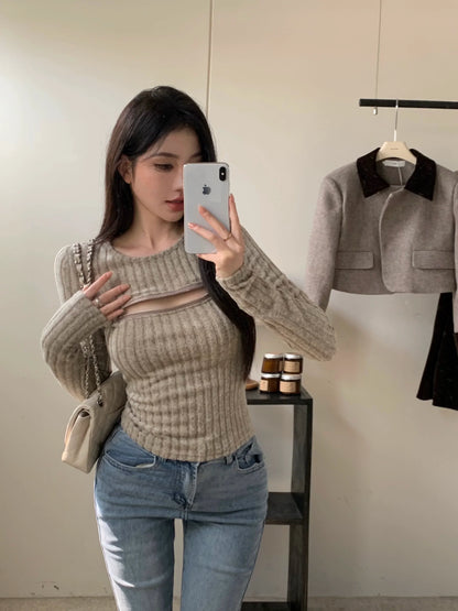 Zipper Long Sleeve Top
